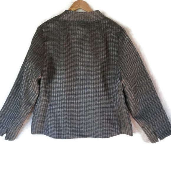 Coldwater Creek Classic Grey & Silver Metallic Jacket Womens SIze 18 - Picture 3 of 5